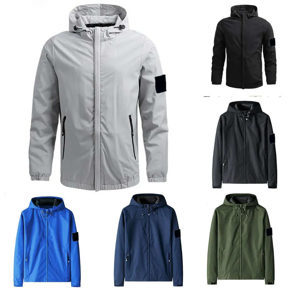 Men's Spring Autumn stone Jacket stone hoodies Thin Jacket Men's Sports Windbreaker Coat Couple Dress Women hooded hiking jacket brand coat
