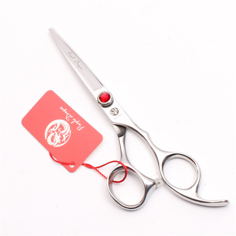 Purple Dragon Hair Stylist Professional Hair Scissors 555 6inch Hairdressing Flat Scissors Bangs Trimming Scissors Straight Scissors 220317