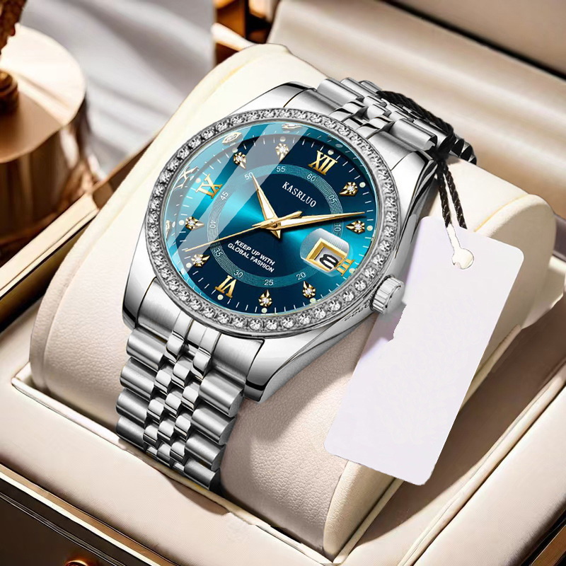 Great quality night light diamonds mens Designer WristWatches life waterproof with box male Luxury Dial 40mm Stainless Steel quartz Watchs no918