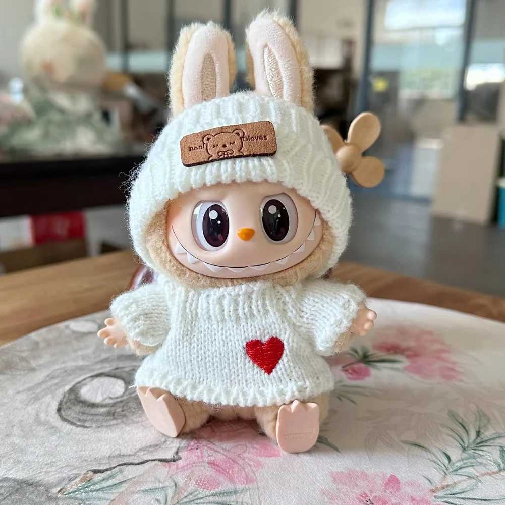 For Labubu 1517cm V1 v2 Clothes Outfit Sitting Clothes Cute Sweater Hat Outfit Accessories Fashion Dolls Accessories No DollsT251018