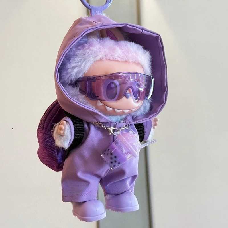 For 1517cm Labubu Doll Outdoor clothes windproof jacket goggles set Labubu Clothing designer Backpack shoes DIY AccessoriesT251018