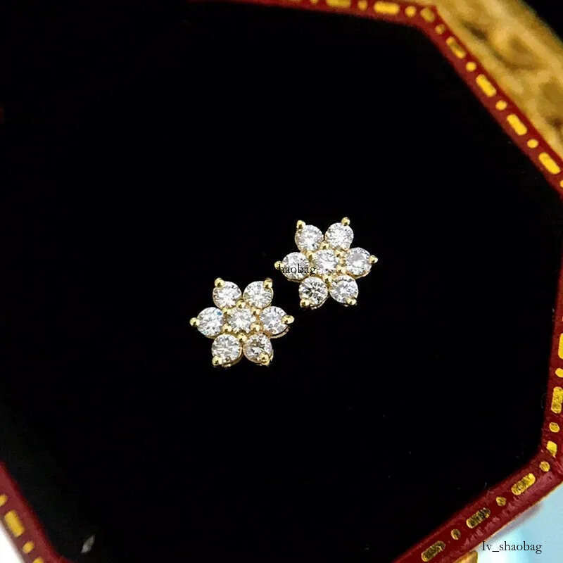 14k Trendy Girl Jewelry Gold Plated wer Stud Earring Women for Parties and Gifts Lab Grown Dia CVD HPHT IGI