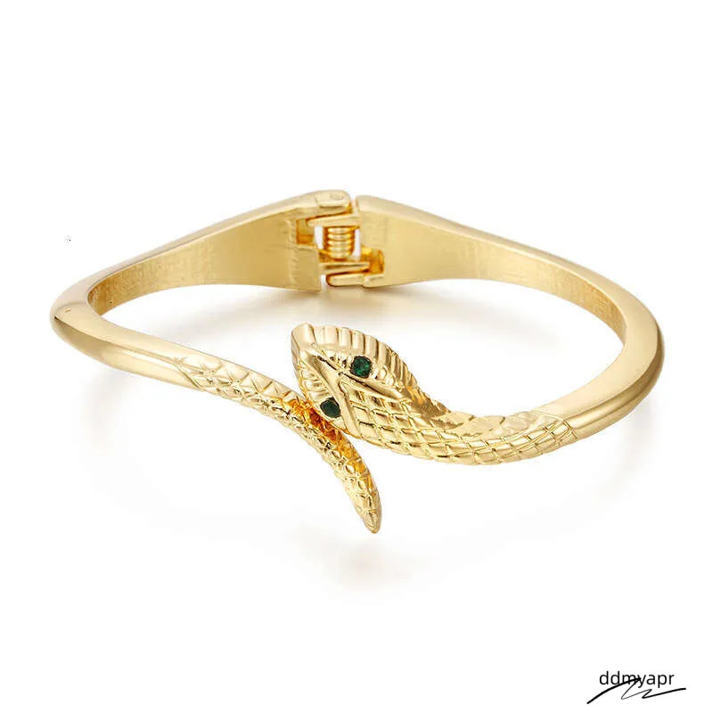 Gold-Plated ddmyApr Snake Bracelet - Fashionable Zinc Alloy Bangle For Women And Girls
