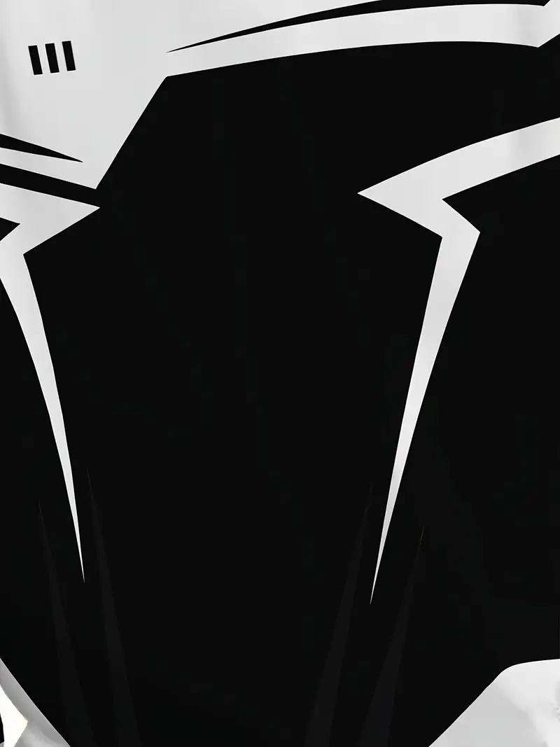 Men's Geometric Graphic Oversized Hoodie - Streetwear Casual Sweatshirt 2-2-3