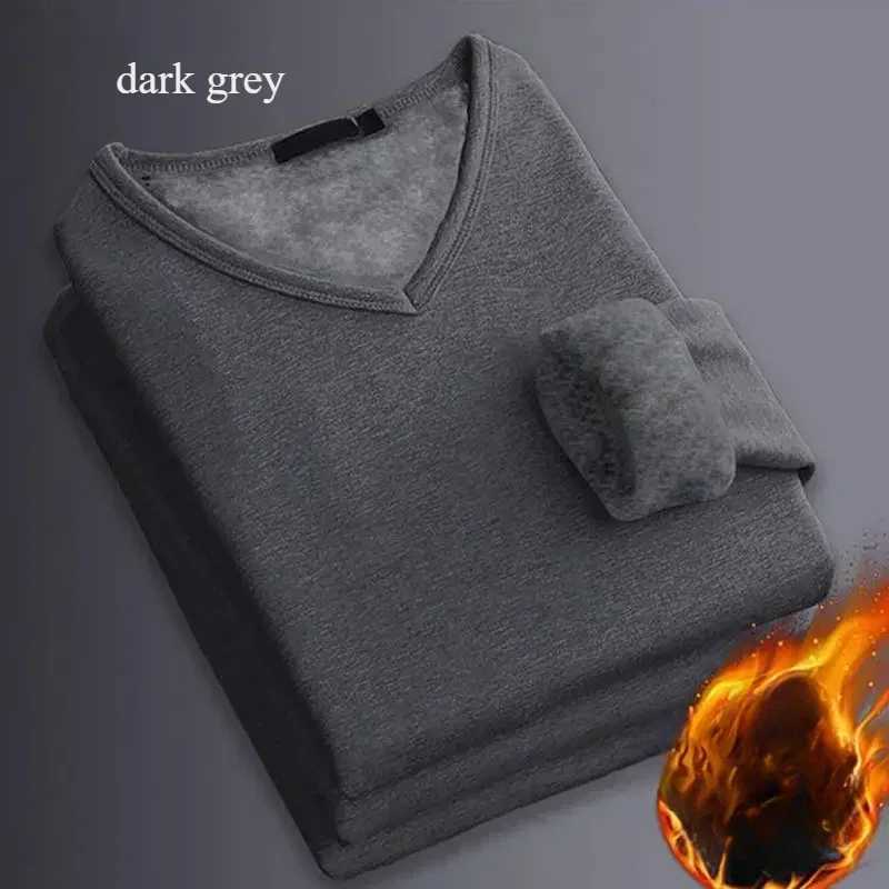 Winter Mens Longsleeved Thermal Underwear Plus Velvet Padded Tshirt Round Neck Slim Bottoming Shirt Mens Underwear T251018