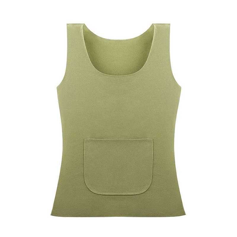 1pcs Women Thermal Underwear Camisole Female Comfortable Tops Autumn Winter Lady Undershirt With Bra Padded Slim Warm Sling Vest T251018