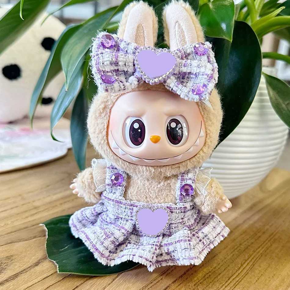 Suitable for 1517cm labubu V1 V2 pink noble princess dress heartshaped clothes decoration accessories birthday giftsT251018