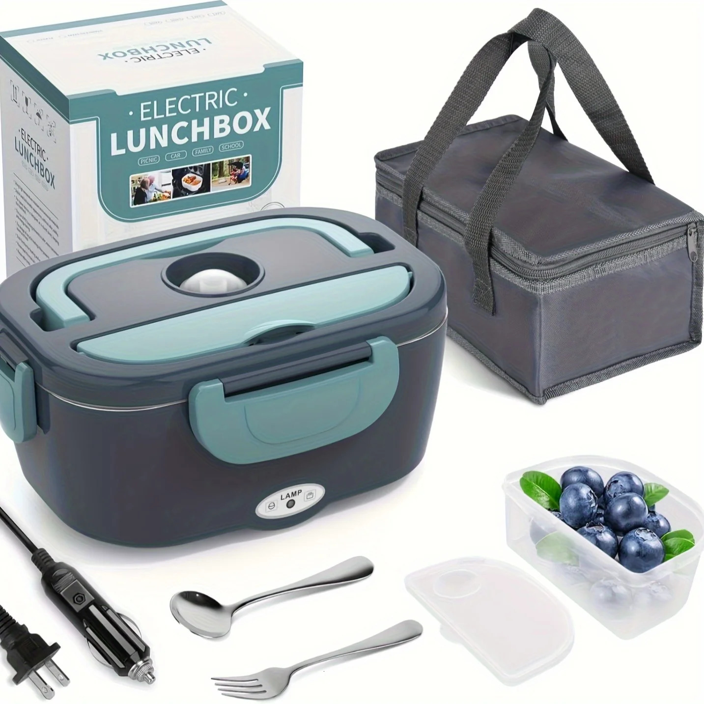 15 L 60W Electric Lunch Box Food Warmer Portable Food Heater for Car Or Home Leak Proof Lunch Heating Microwave for Truckers 251017