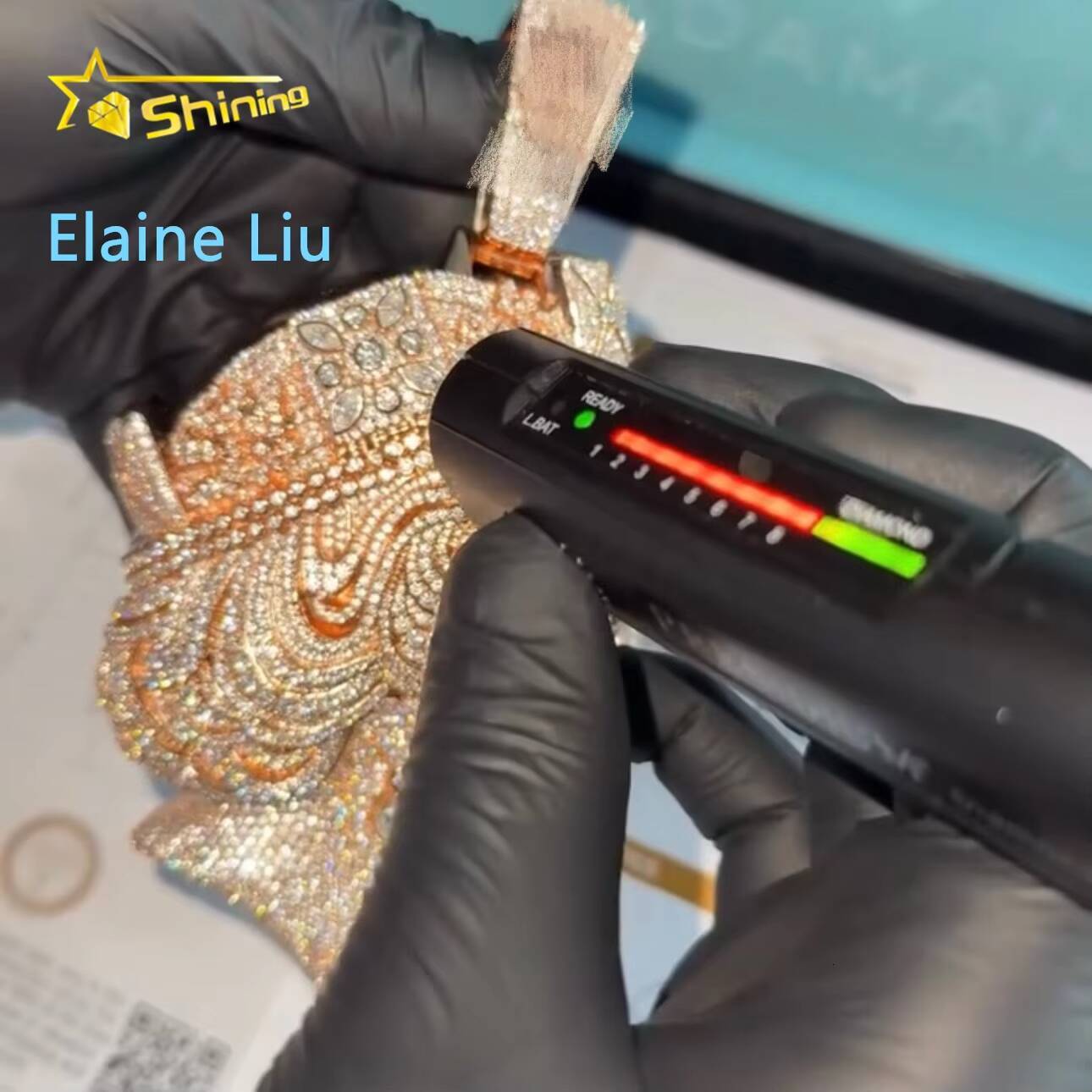 Moissanite Hip Hop Jewelry Custom Moissanite Pendant Fashion Sterling Silver 925 Iced Out Diamond VVS Moissanite Pendant