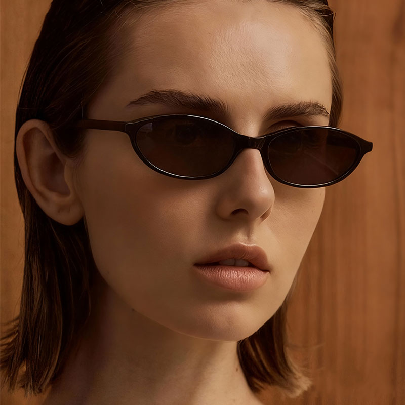 Small Frame Oval Sunglasses for Women Elegant European American Style Men's Fashionable Sunglasses Sun Protection Retro Cross Border Sunglasses