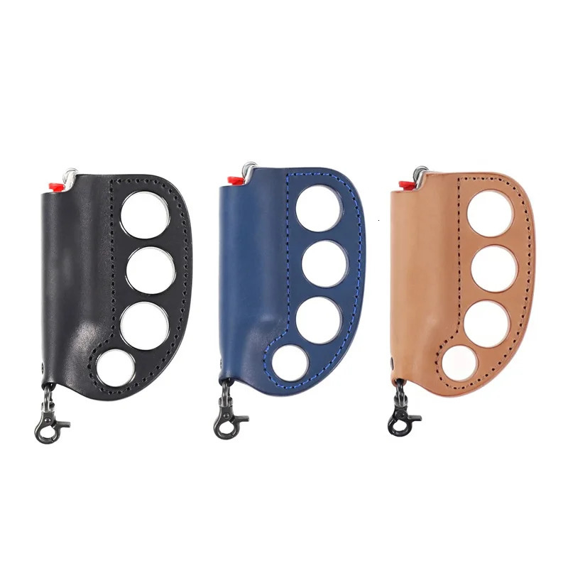 Outdoor Camping Selfdefense Lighter Storage PU Leather Case Portable Multipurpose Fighting Keychain gifts 251018 - view 7
