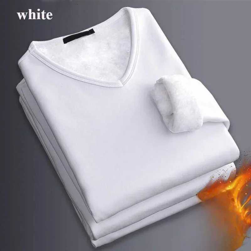 Winter Mens Longsleeved Thermal Underwear Plus Velvet Padded Tshirt Round Neck Slim Bottoming Shirt Mens Underwear T251018