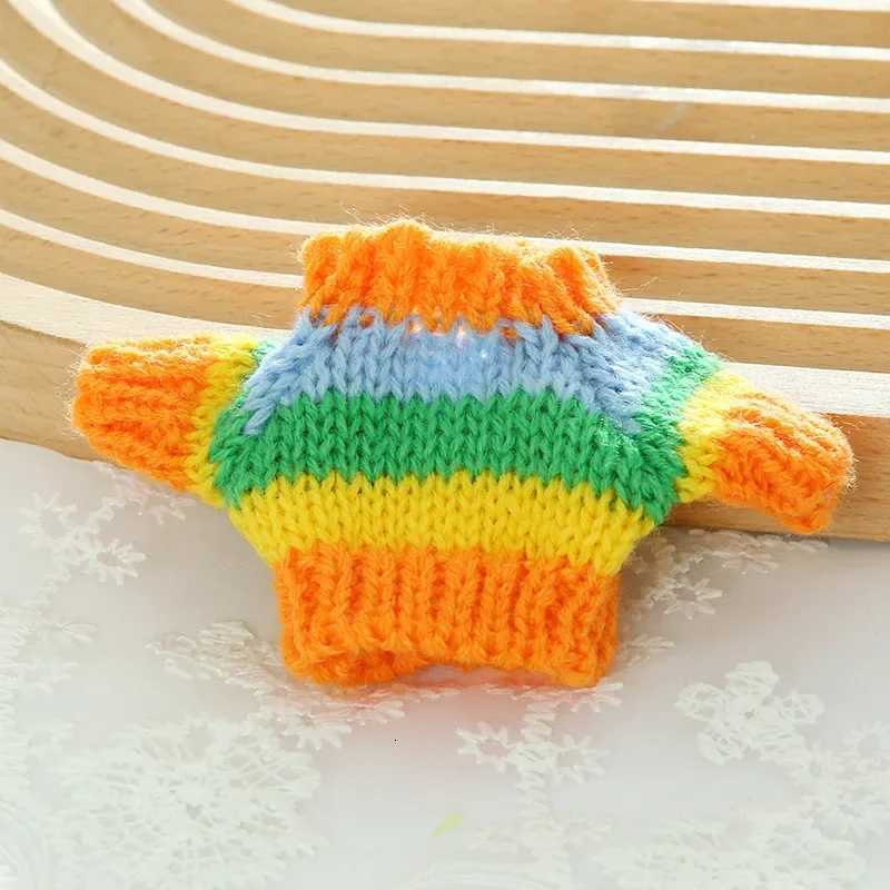 For 17cm Labubu Doll Clothes Sweaters Knitted Coat Winter Doll Clothes Color Match Fashion Dolls Accessories Cute DecorationT251018
