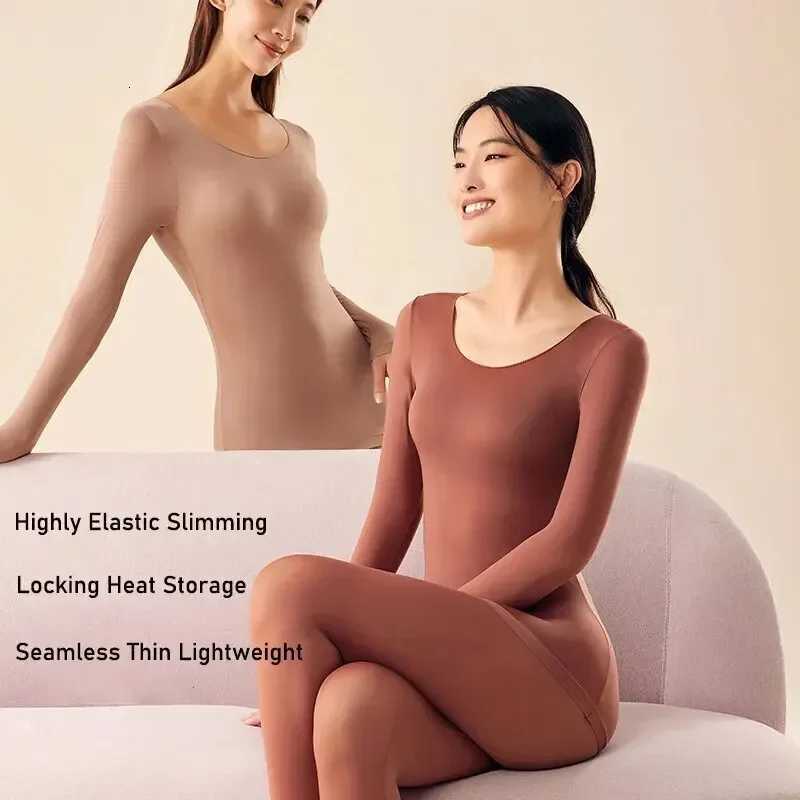 Winter Autumn Women Thermal Underwear Long Sleeves Bottoming Shirt Pullover Elastic Casual Solid Ladies Basic Thermal Tops 2025 T251018