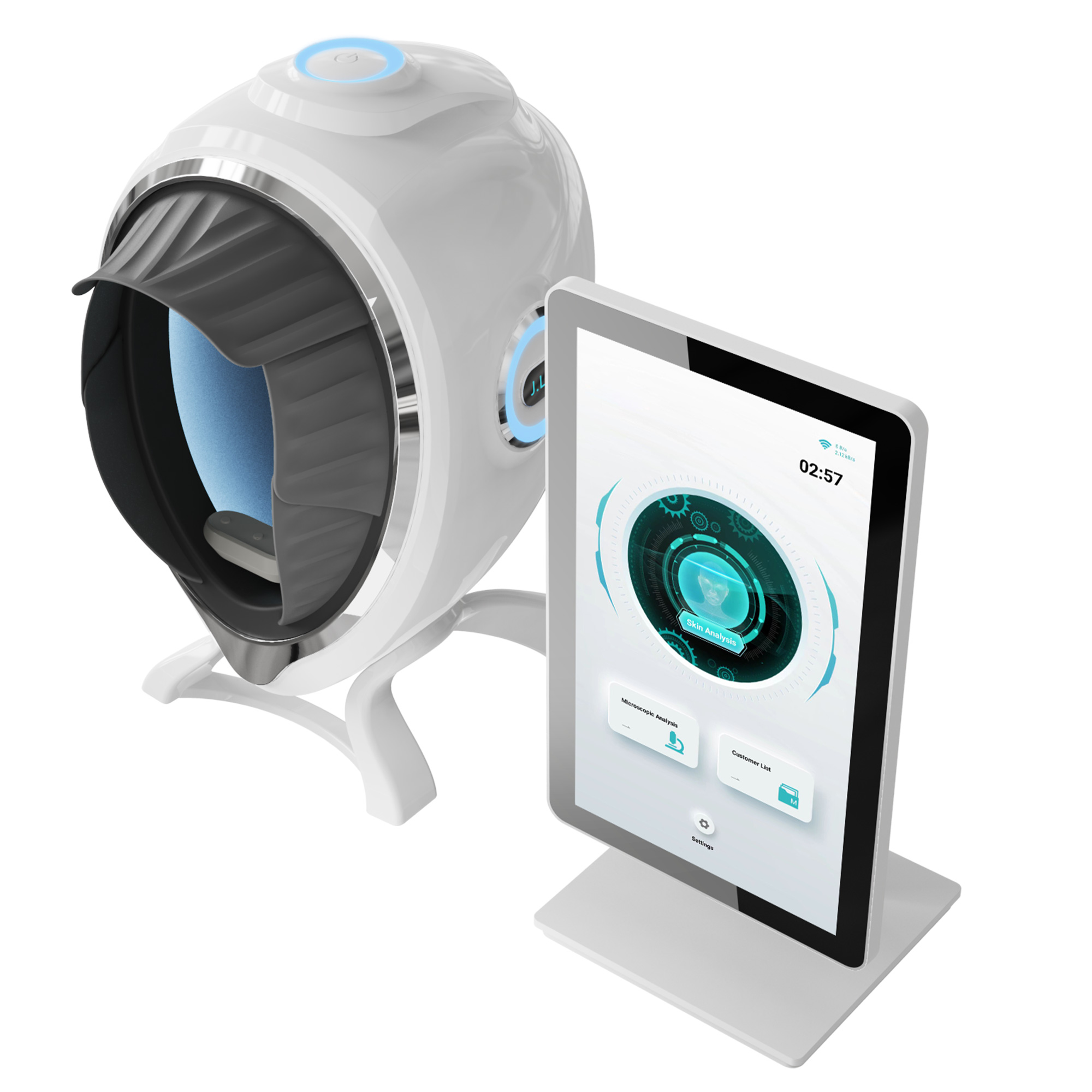 Skin Analysis 3D AI Facial Skin Analyzer Detection Skin Problem Diagnosis 8 Spectrum Professioanl Equipment