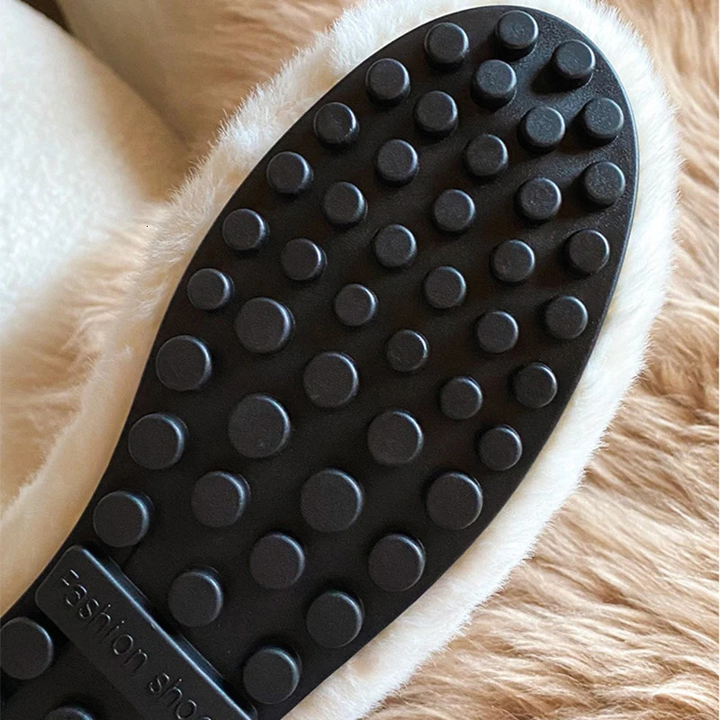 Winter Warm Womens Plush Flat Shoes Korean style mary jane Ladies casual boat shoes Outdoor work shoes 251013