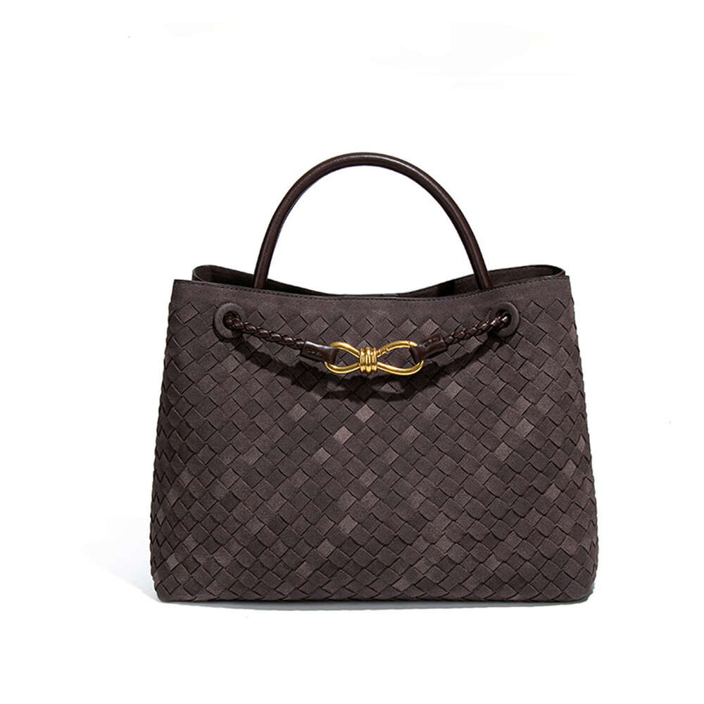 Frosted Suede Hand-Woven Women's Fashionable Single Shoulder Crossbody Bag Commuting Versatile Handbag