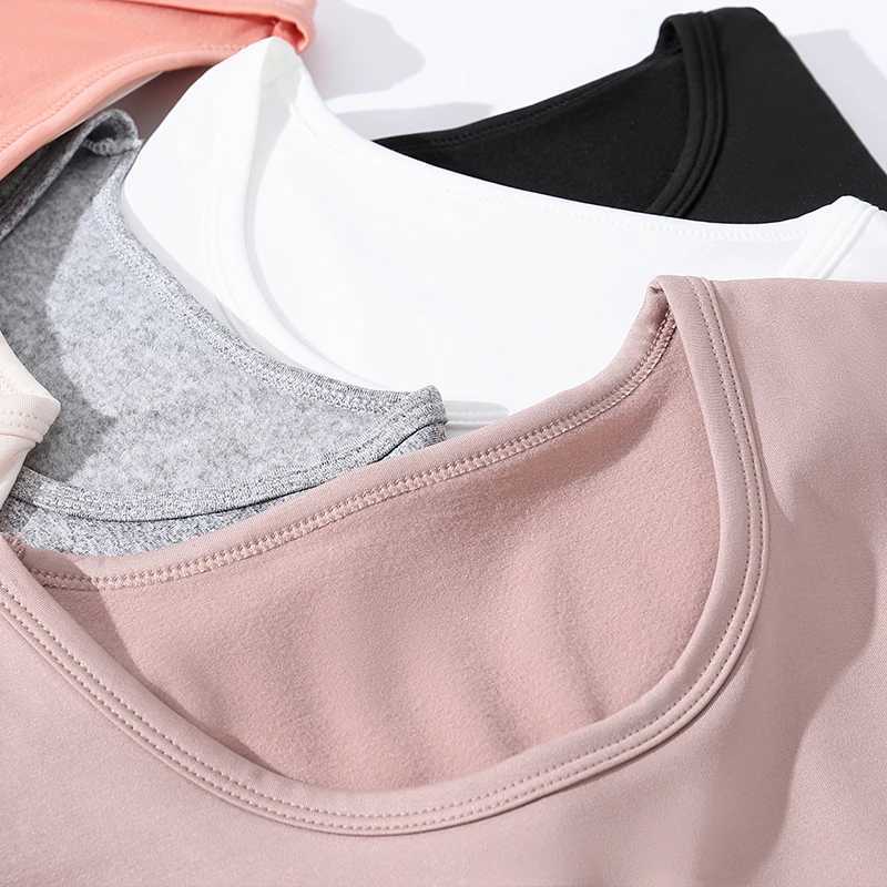 Solid Color Thermal Underwear Set for Women Featuring a Sexy HighNeck LongSleeve Top And Thickened Fleece Long Pants Perfect T251018