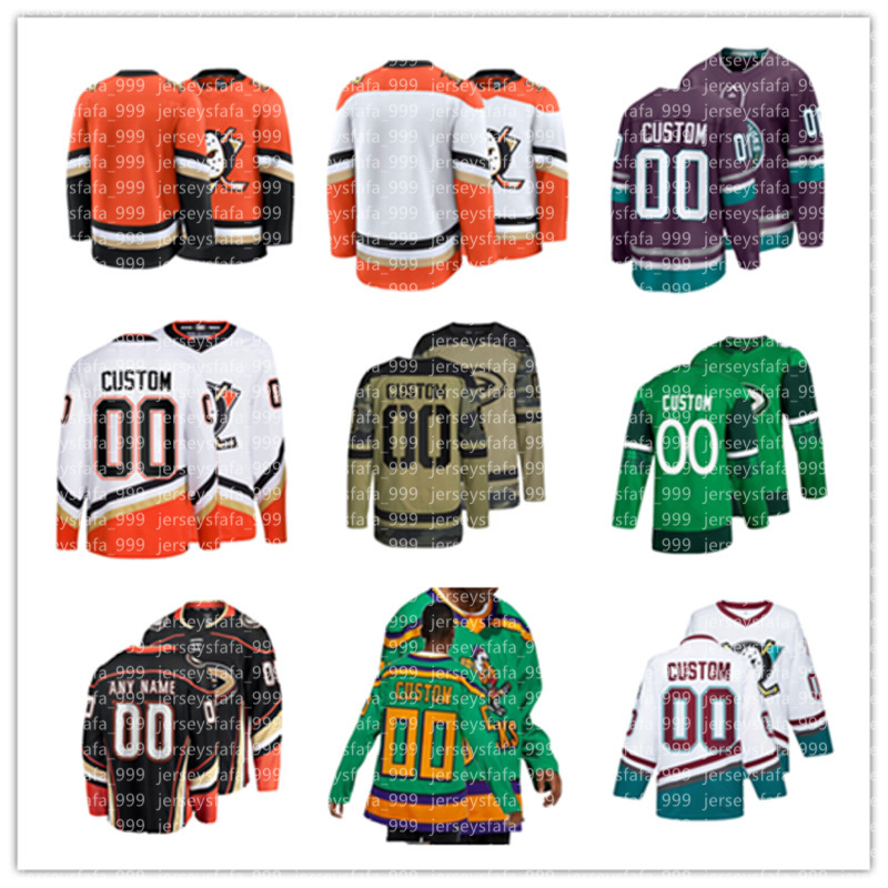 Throwback Anaheim Retro Ducks Hockey 8 Teemu Selanne Jersey Team Color Mighty Purple Black White Orange Red Blue Vintage Classic For Sport shirt