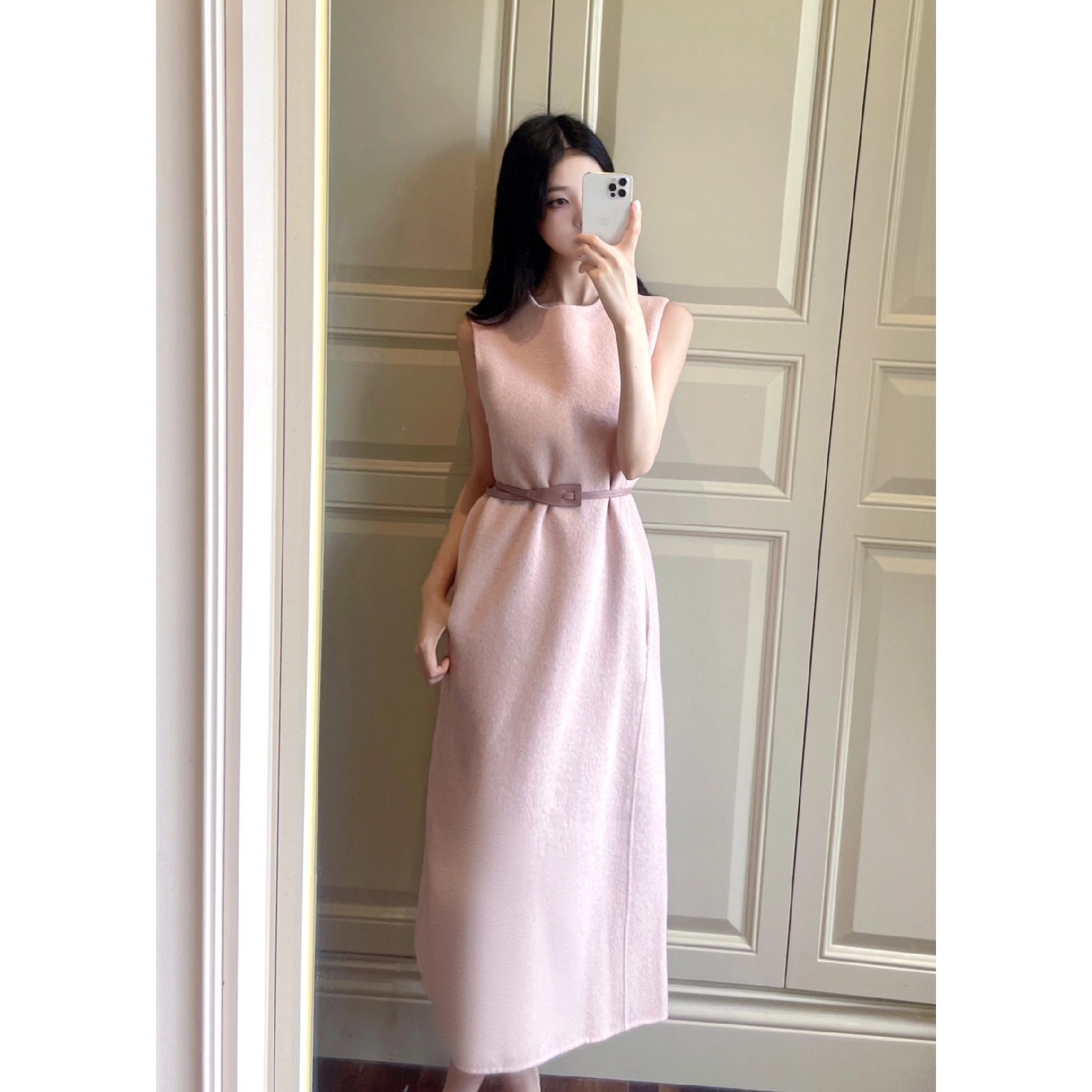 2025 autumn and winter new plus size pink designer jacket luxury women's fashion high-end style autumn and winter new jacket vest two-piece set