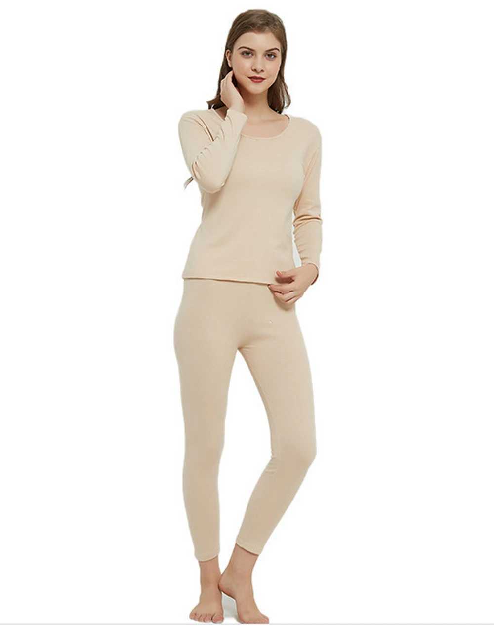 Womens Thermal Pajamas Suit Plus Size 5X Thick Warm Ladies Intimate Female Underwear Set Long Johns Winter Sleepwear 100Kg T251018