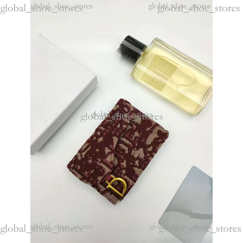 New French Style Presbyopic D Brand Short Coin Purse Wallet Niche Design Multifunctional Card ID Holder