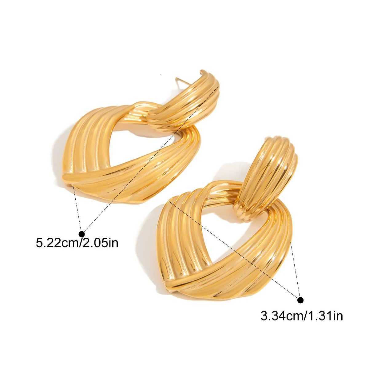 Yori Trendy Daily Stainless Steel Spliced Fan Earrings Prevent Allergy Popular Fashion Wear Ear Jewelry for Women Y251018
