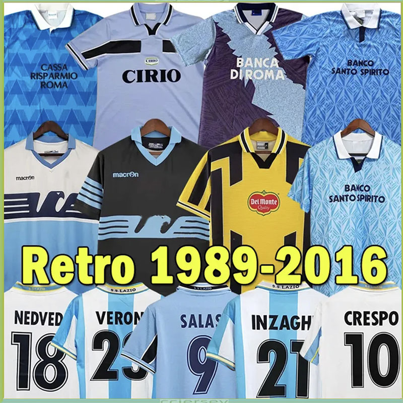 1991 92 1996 1997 1998 1999 2000 2001 NEDVED retro soccer jerseys Vieri SALAS MIHLOVIC VERON STANKOVIC MANCINI NESTA SIGNORI Lazio vintage football shirt
