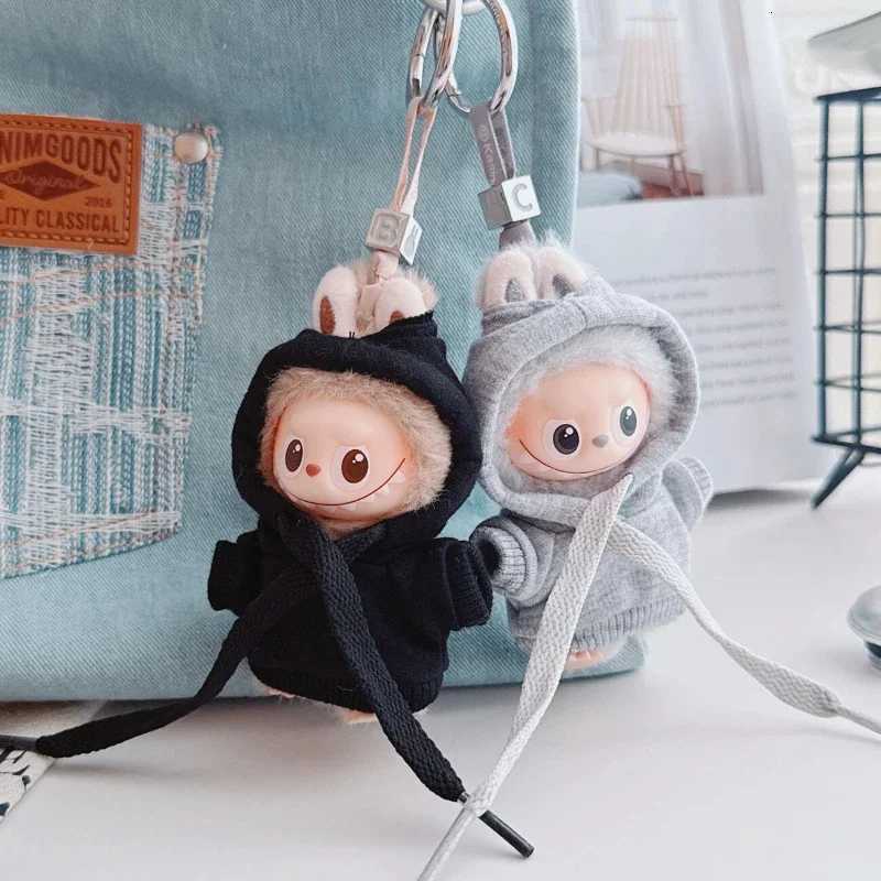 Mini Labubu Hoodies shorts Set For 10cm Labubu V4 The Monsters Pin for Love Series Doll Clothes Outfit Accessories Ropa LabubuT251018