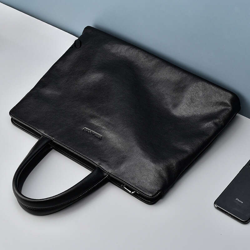 Luxury Handbag High End Feel Genuine Leather Business Casual Men s Single Shoulder Crossbody Briefcase Bag