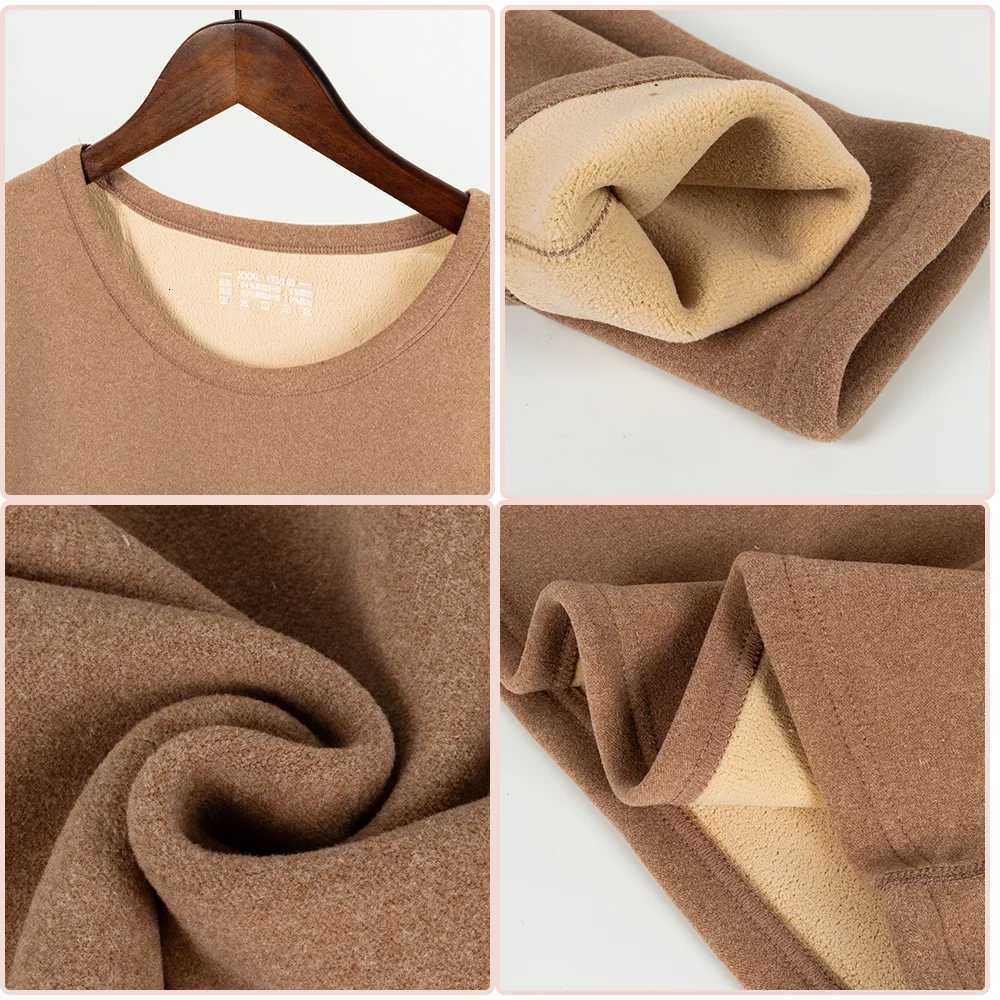 Women Winter Thermal Underwear Set Cashmere Silk ONeck Home Wear Grinding Hair Fever Autumn Clothes and Pants Warm Lingerie T251018