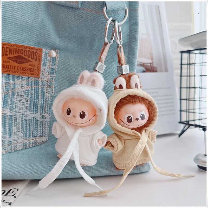 Mini Labubu Hoodies shorts Set For 10cm Labubu V4 The Monsters Pin for Love Series Doll Clothes Outfit Accessories Ropa LabubuT251018