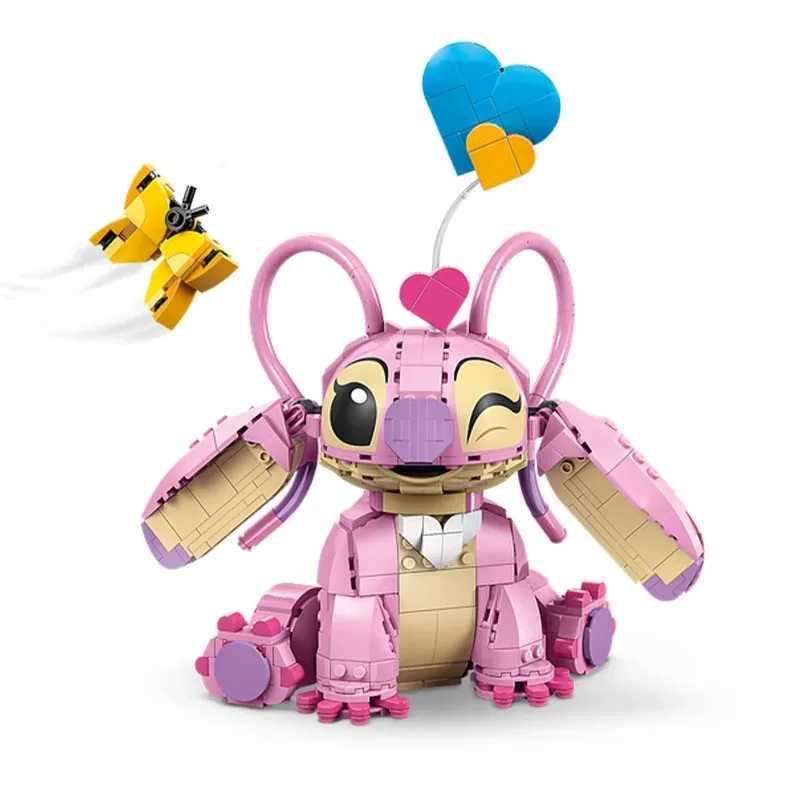 2025 New 43257 Angel Stitch Building Blocks Cartoon Cute Children Puzzle Assembly Toys Ear Mobility Girl Boy Birthday Gift Toys L251016HOGK