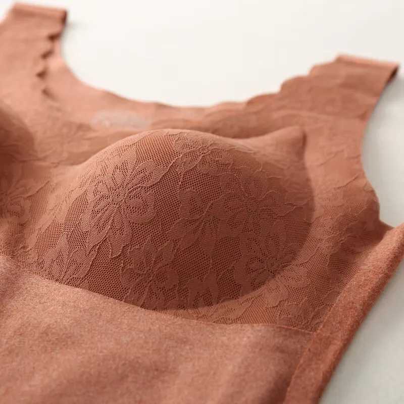 New Heating Velvet Warm Flower Vest Latex Cup Underwear Women Bottoming Wear Slim Waistcoat For Fall Winter T251018