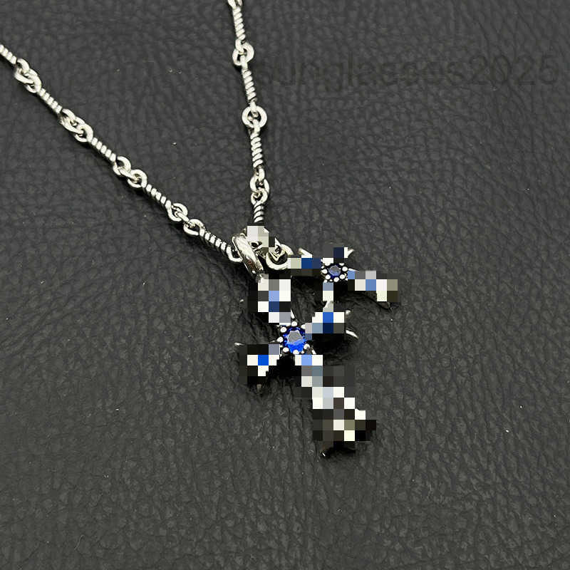 Chrome Necklace Designer Chrome Pendant Necklaces Double Crosses Chrome Jewelry Gold Color Chain For Men And Women European And American Hip Hop Cross Pendant 9F8