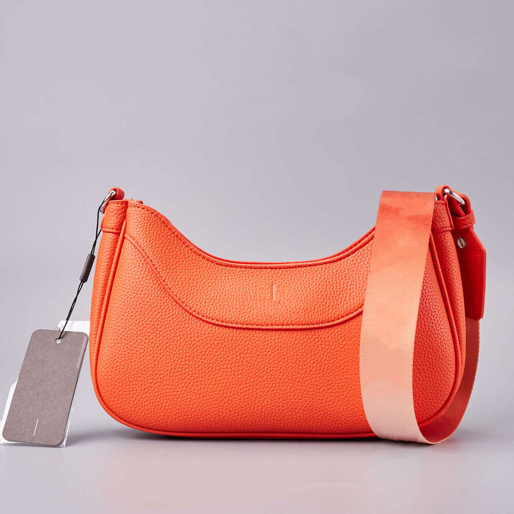 New Half Moon Shoulder Underarm Lychee Pattern Fashion Bag B5