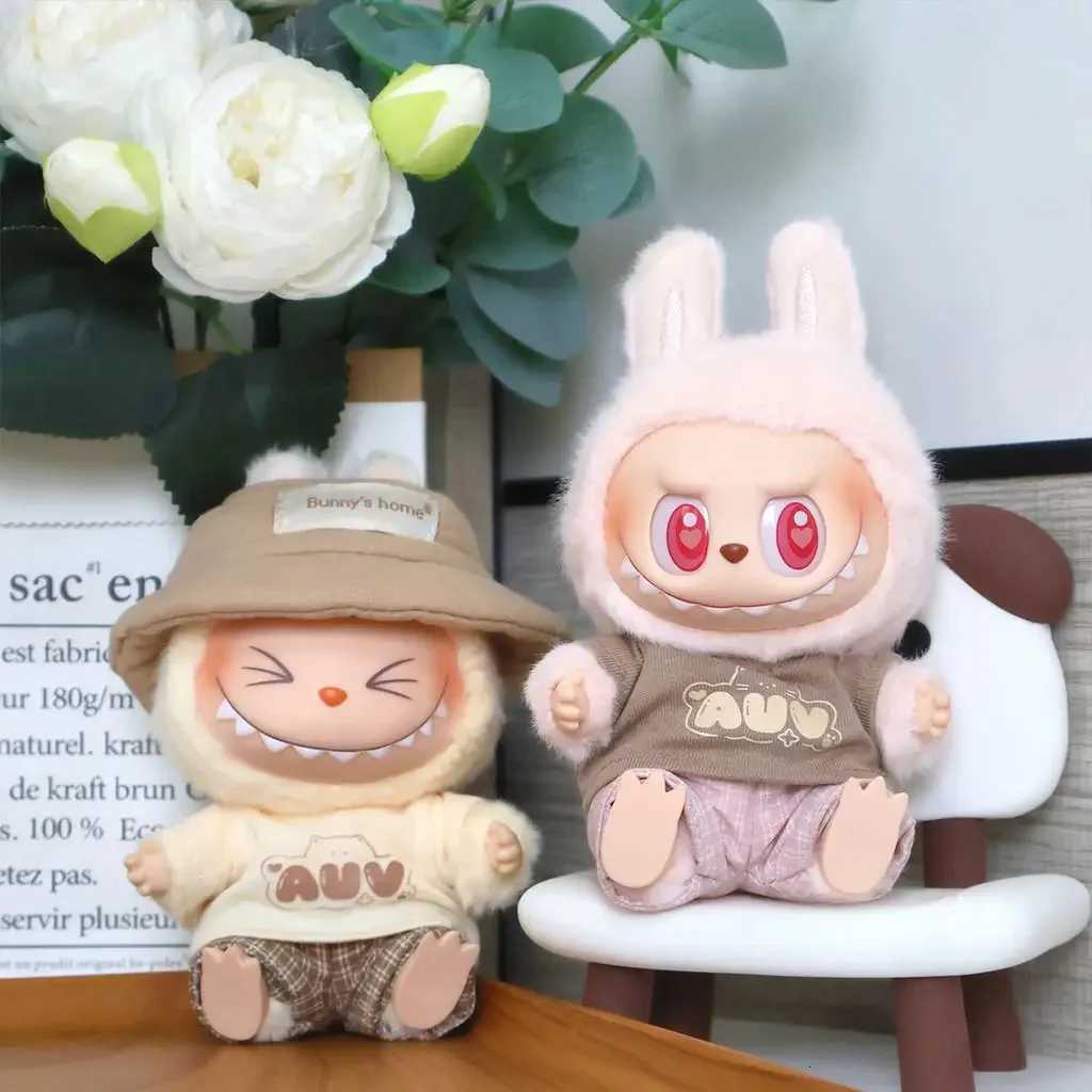 17cm Mini Plush DollS Clothes Outfit Accessories For Korea Kpop Exo Labubu Idol hat Tshirt pants set Clothing GiftT251018