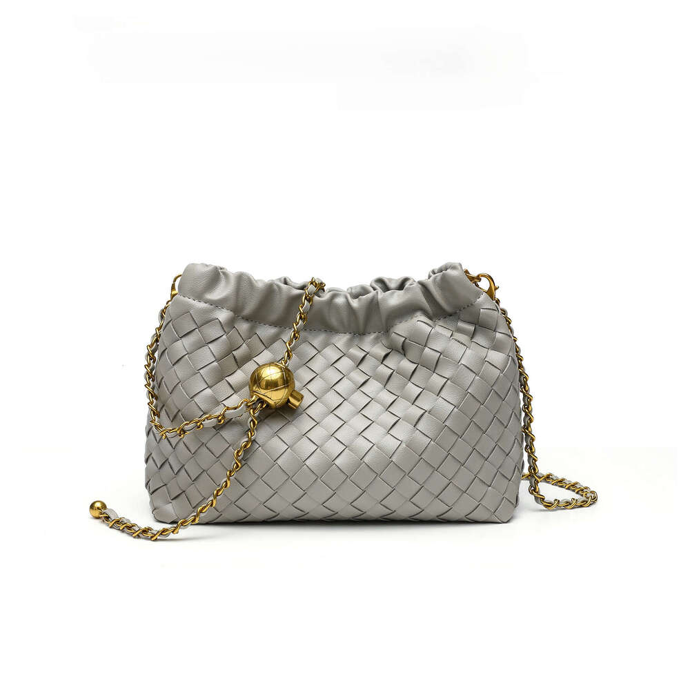 free shipping designer bags New Fashion Handwoven Small Gold Ball Pleated Cloud for Women Commuting Versatile Single Shoulder Crossbody Chain Bag