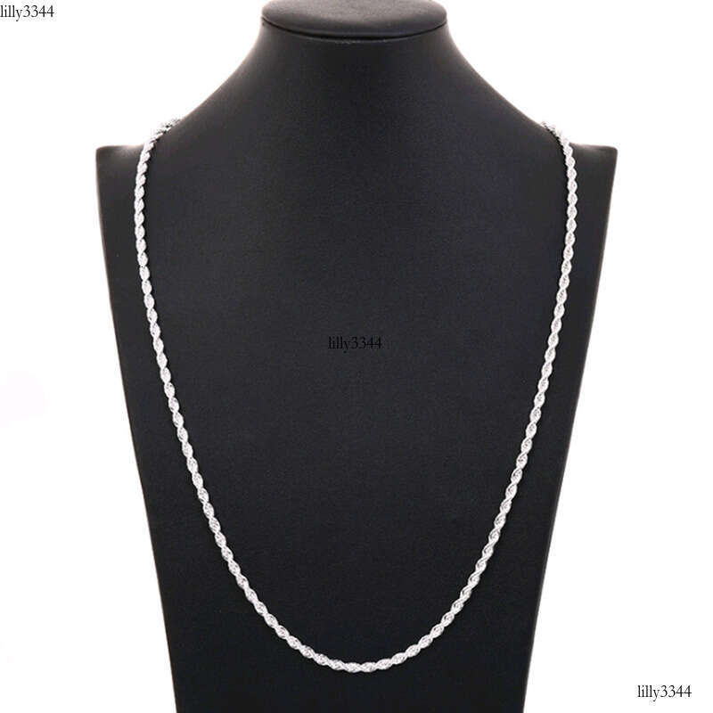 Custom 4mm 5mm 6mm Sier for Men Hip Hop Iced Out Clasp Moissanite Rope Chain