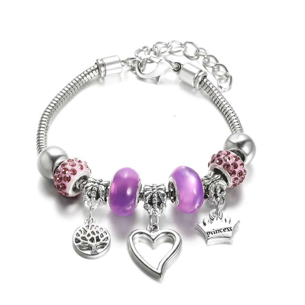 New Heart Shaped Pendant Couple Bracelet Beaded Rhinestone Charm Woman Jewelry Snake Chain Lobster Buckle Adjustable BraceletL251018 Z260313
