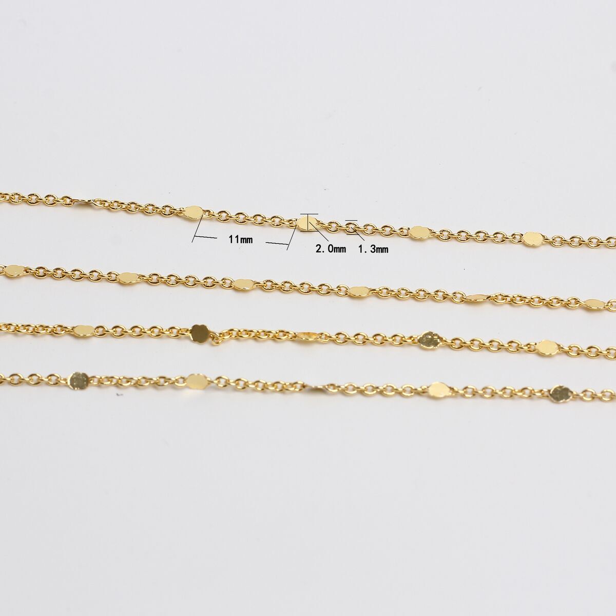 Sparkling O-shaped chain 18k wrapped in gold and color preserving copper chain, handmade semi-finished bracelet, necklace, chain jewelry material