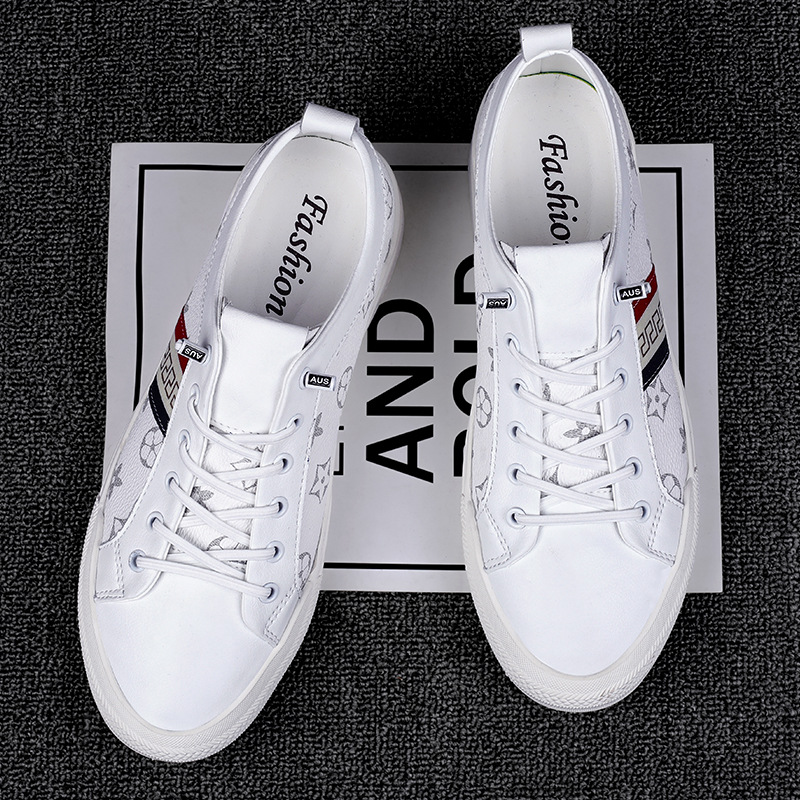 Designer shoes New Four Seasons Fashion Trendy Cowhide Casual Shoes Low cut Breathable Youth Board Shoes for Men size 38-45 black white brown