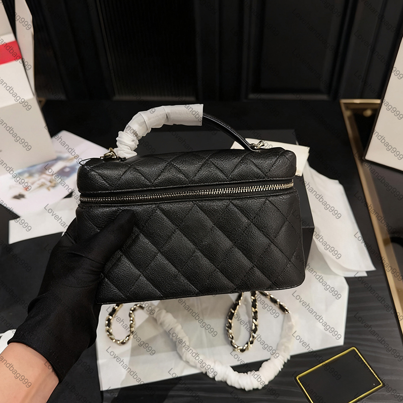 makeup bag designer bag cosmetic bag mini vanity bag women top handle make up bag designer shoulder bag chain bag