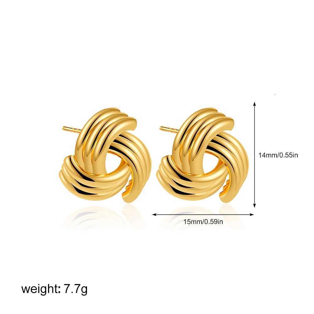 Retro Multi layer Knot Earrings Stainless Steel Womens Earrings Geometric Retro New Jewelry Y251018