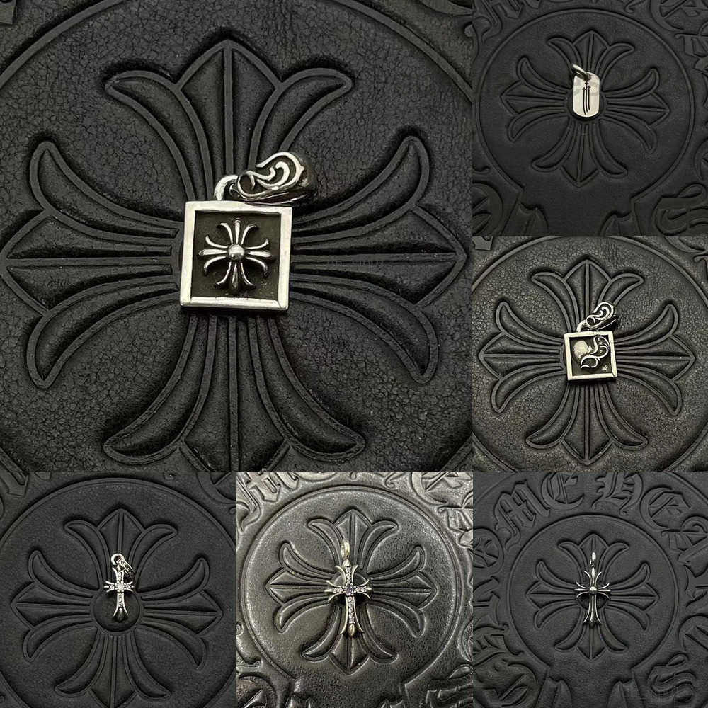 Chrome Necklace Pendant Designer Fashion Luxury Ch Cross Pendant Necklaces Vintage Pendant Vintage Couples Collarbone Chain Necklace Women Men Jewelry Unisex 7C9