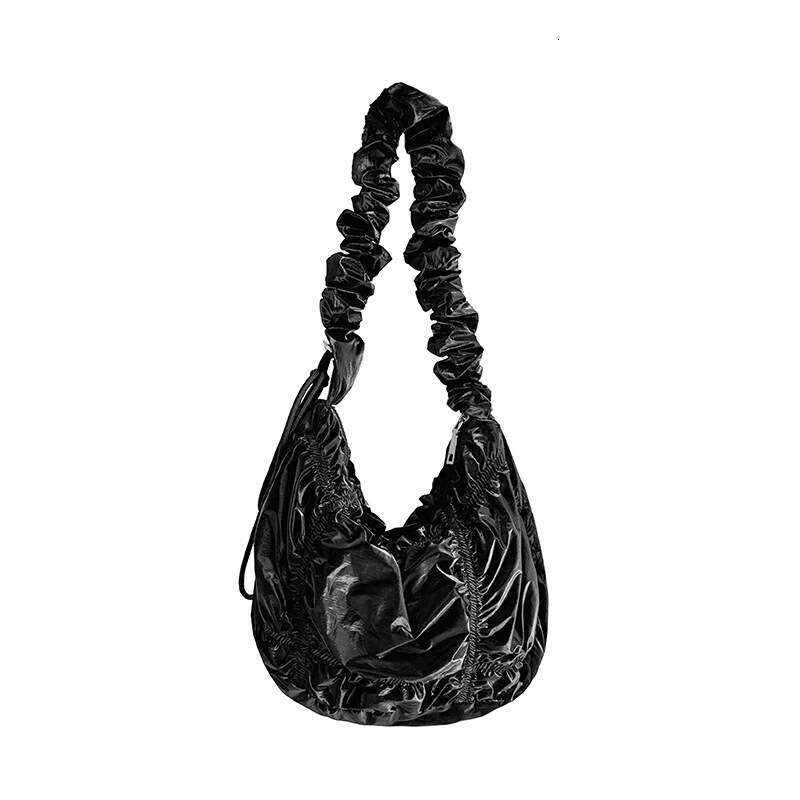 New Casual Crossbody Dumpling Large Capacity Drawstring Shoulder Ruched Trendy High-End Cloud Bag B5
