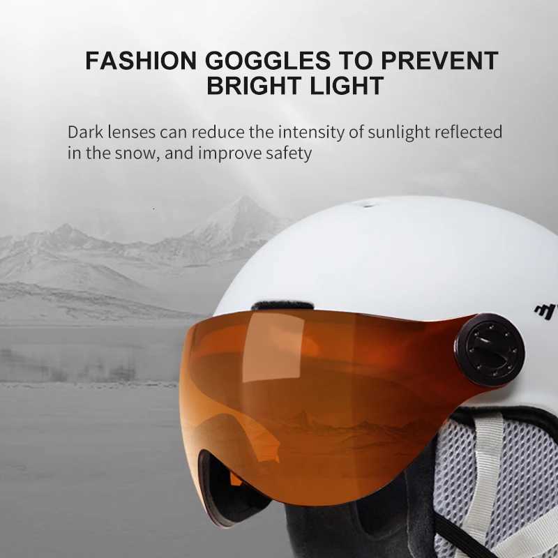 MOONSki Helmet with Glasses Snow Visor Forming Safety Equipment Outdoor Sports Winter Y251018