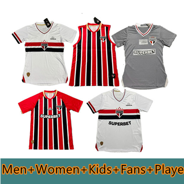 25 26 New Sao Paulo Football Club jersey LUCIANO PATO JAMES 2025 Men's Kids Short Sleeve Sports Football Jersey kit La Fiona LUCAS PABLO MAIA home and away third jersey