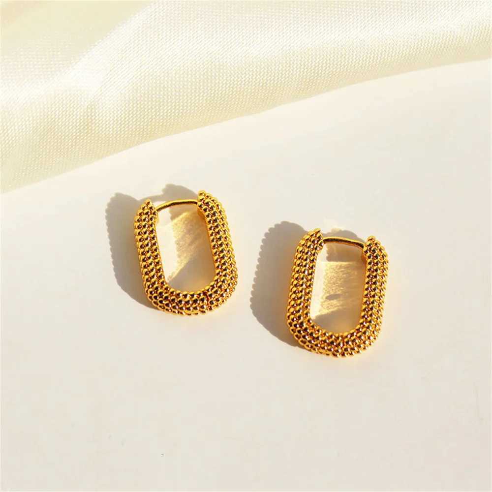 Simple French Square Alloy Earrings Gold Color Geometric Shape Drop Earring For Women Trendy Party Jewelry Gift Y251018