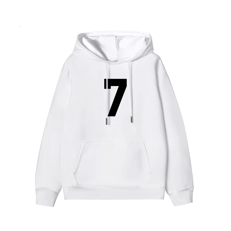 Heavy 7 Printed Vintage Hoodie Fashion Trend Warm FlEEce Mens Womens Tops 250304